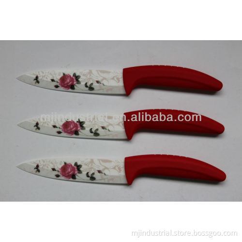 Rose Decaled Ceramic Knife (SR120RD-A)